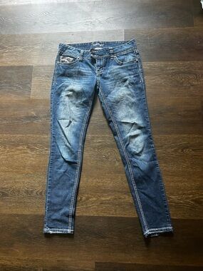 Amethyst Jeans Women's Washed Blue Skinny Jeans